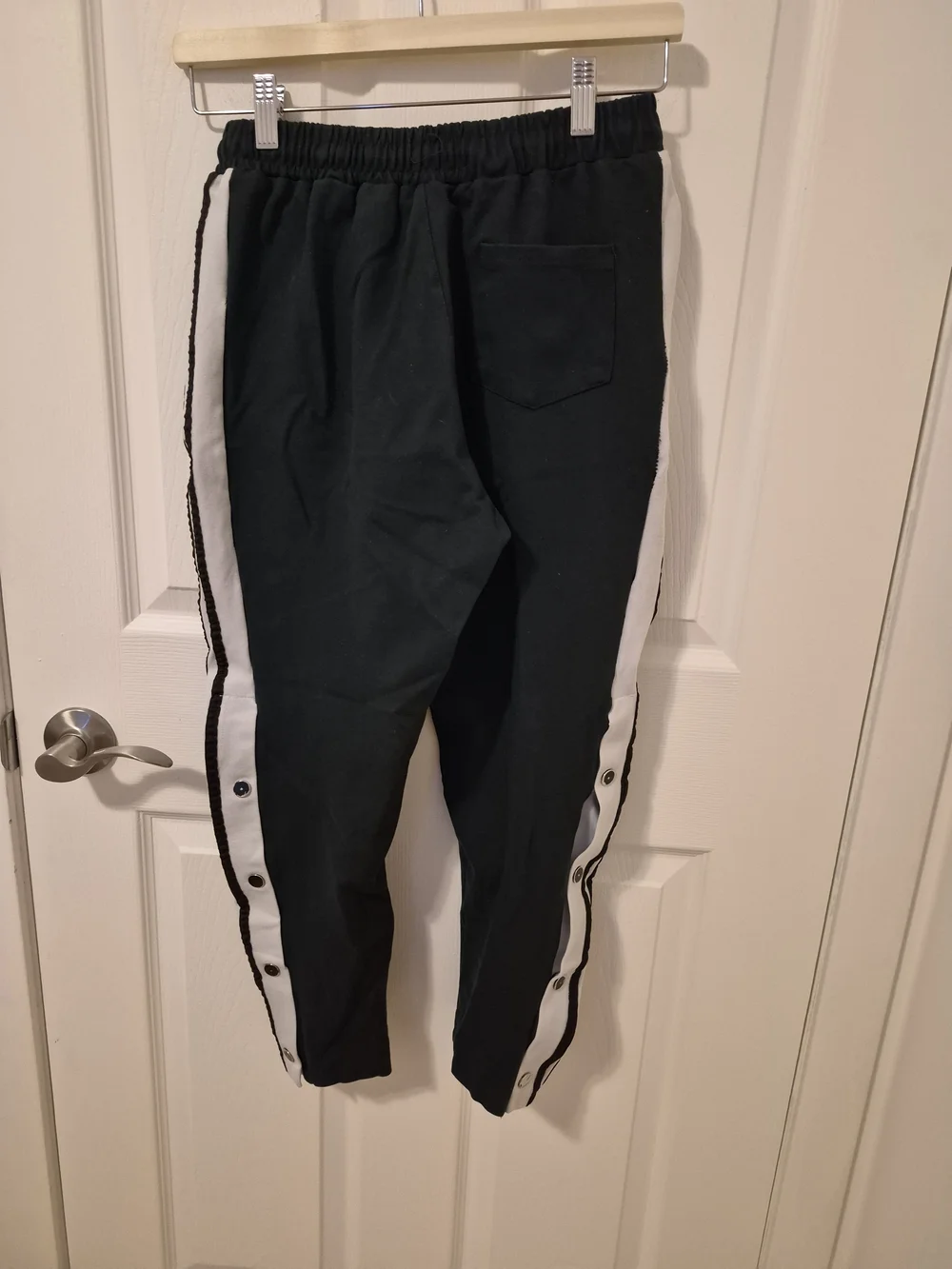 Adidas Kids Black Track Pants with White Side Stripes - Picture 7 of 8